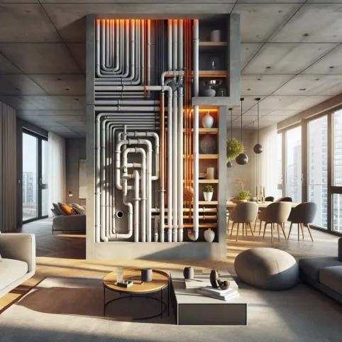 jak ukryć rury w mieszkaniu