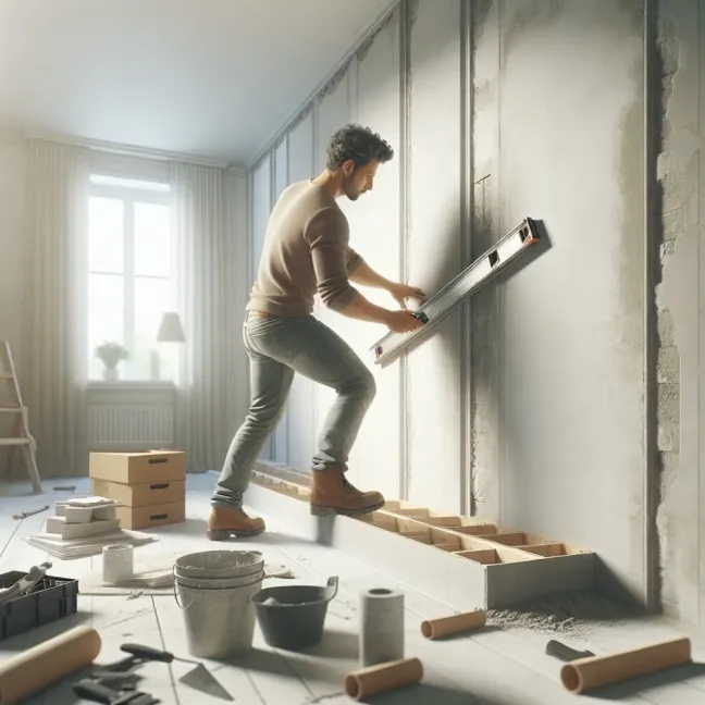 jak wyrównać ściany w mieszkaniu