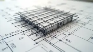 Zbrojenie płyty fundamentowej Rysunek